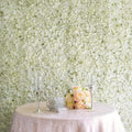 Cream UV Protected Hydrangea Flower Wall Mat Backdrop - 4 Artificial Panels 11 Sq ft.