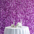 Purple UV Protected Hydrangea Flower Wall Mat Backdrop 4 Artificial Panels 11 Sq ft.
