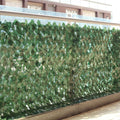 12 Pack Dark Green Artificial Ivy Privacy Screen Fence Wall Panel. Faux Leaf Hedge Greenery Garden Decor - 32 Sq. ft.