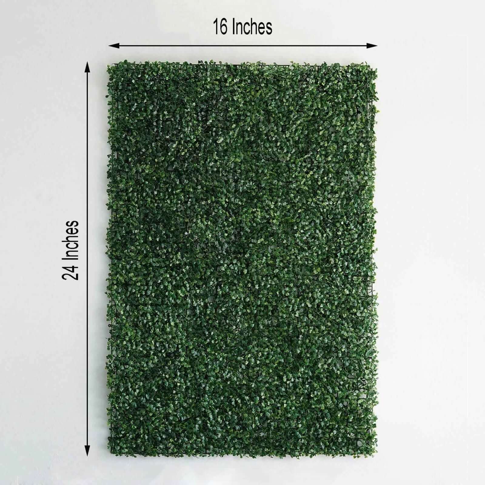 Green Boxwood Hedge Locust and Cypress Garden Wall Backdrop Mat 4 Artificial Panels 11 Sq ft.