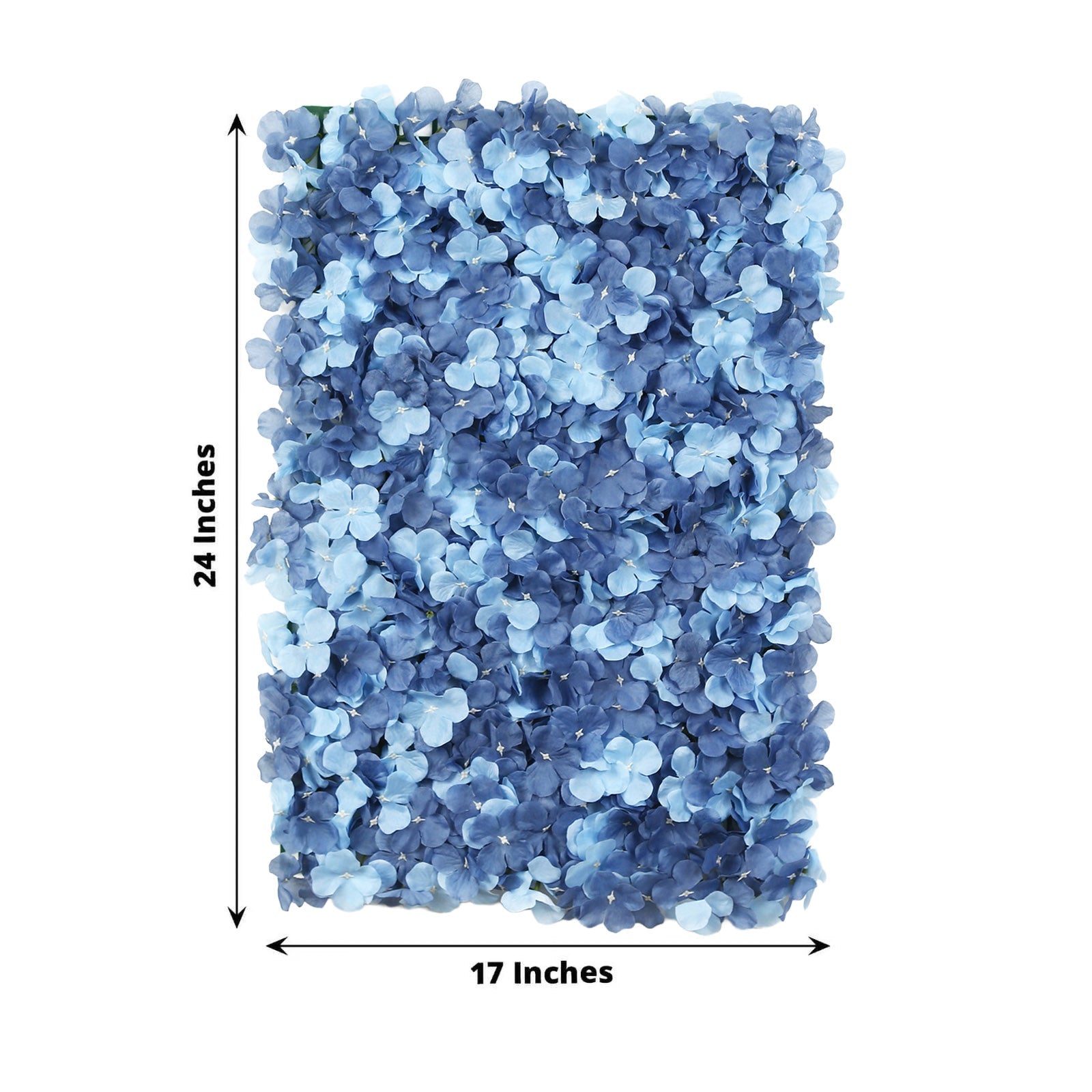 Dusty Blue UV Protected Hydrangea Flower Wall Mat Backdrop 4 Artificial Panels 11 Sq ft.