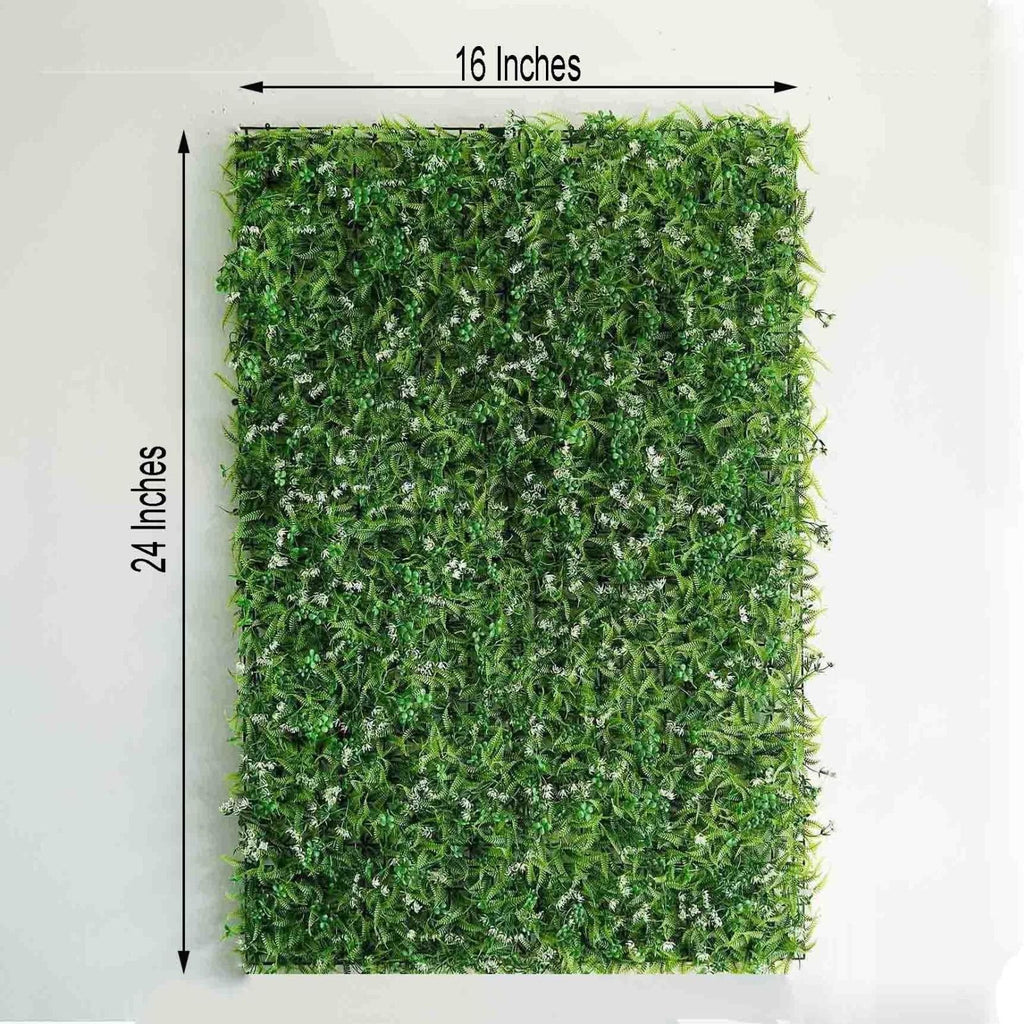 Green Flowery Boxwood Hedge Garden Wall Backdrop Mat 4 Artificial Panels 11 Sq ft.