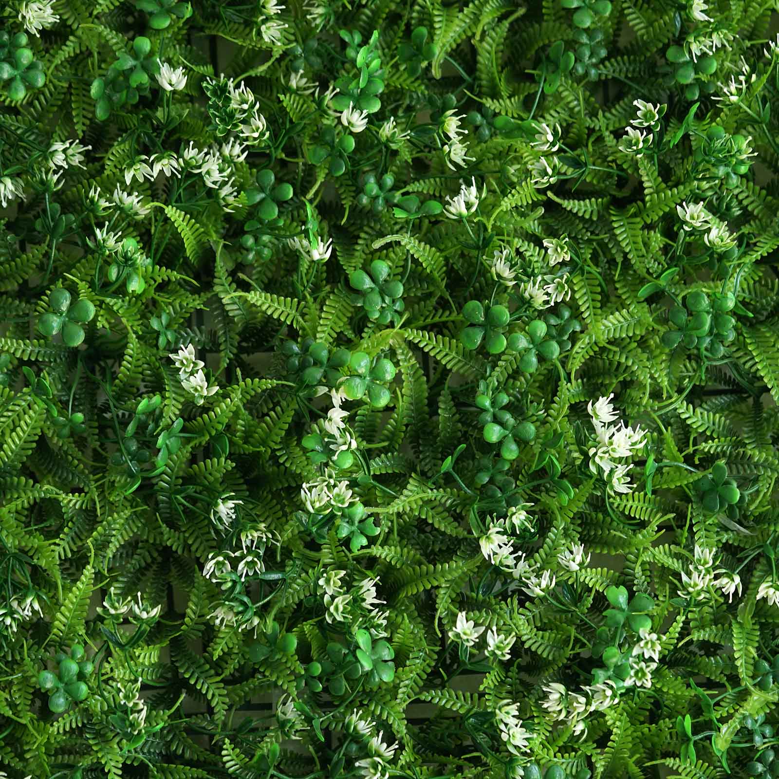 Green Flowery Boxwood Hedge Garden Wall Backdrop Mat 4 Artificial Panels 11 Sq ft.