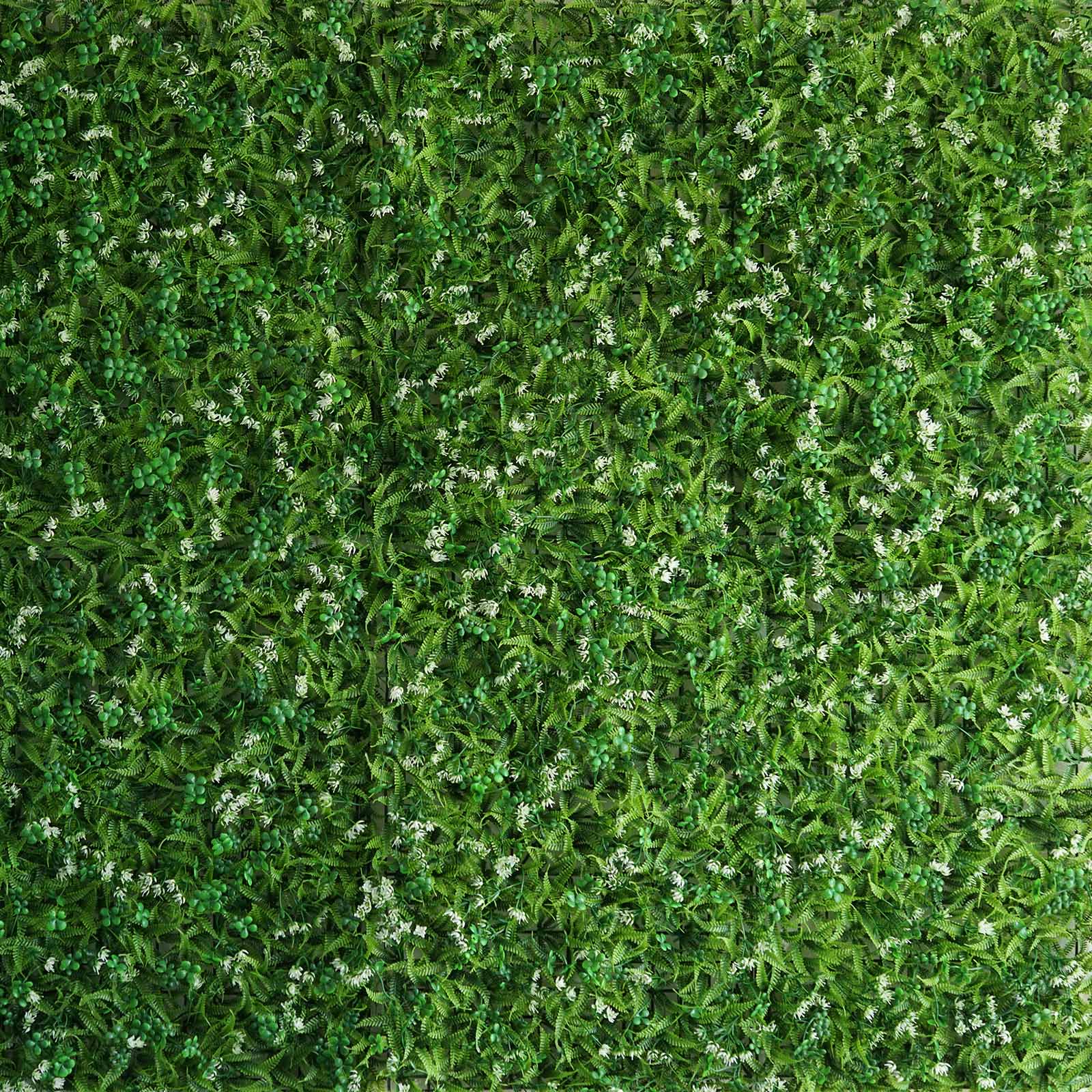 Green Flowery Boxwood Hedge Garden Wall Backdrop Mat 4 Artificial Panels 11 Sq ft.