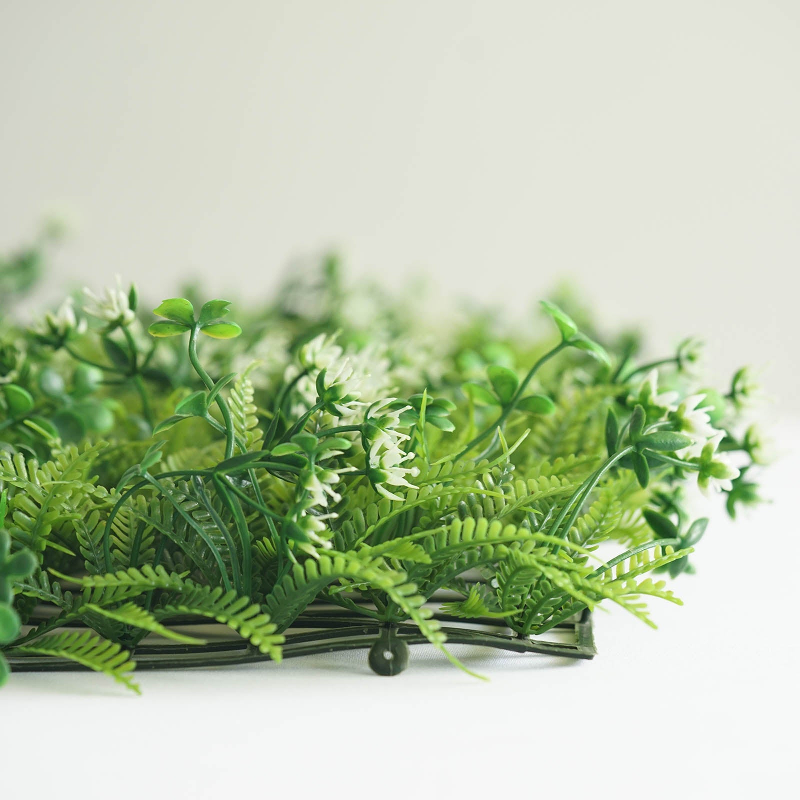 Green Flowery Boxwood Hedge Garden Wall Backdrop Mat 4 Artificial Panels 11 Sq ft.