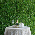 Green Flowery Boxwood Hedge Garden Wall Backdrop Mat 4 Artificial Panels 11 Sq ft.