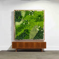 Artificial Boxwood Hedge Panels 40×40 – Greenery Wall Backdrop with Variegated Leaves and White Flowers. Outdoor UV-Protected Grass Wall Mat – 2 Panels. Covers 22 Sq. Ft.