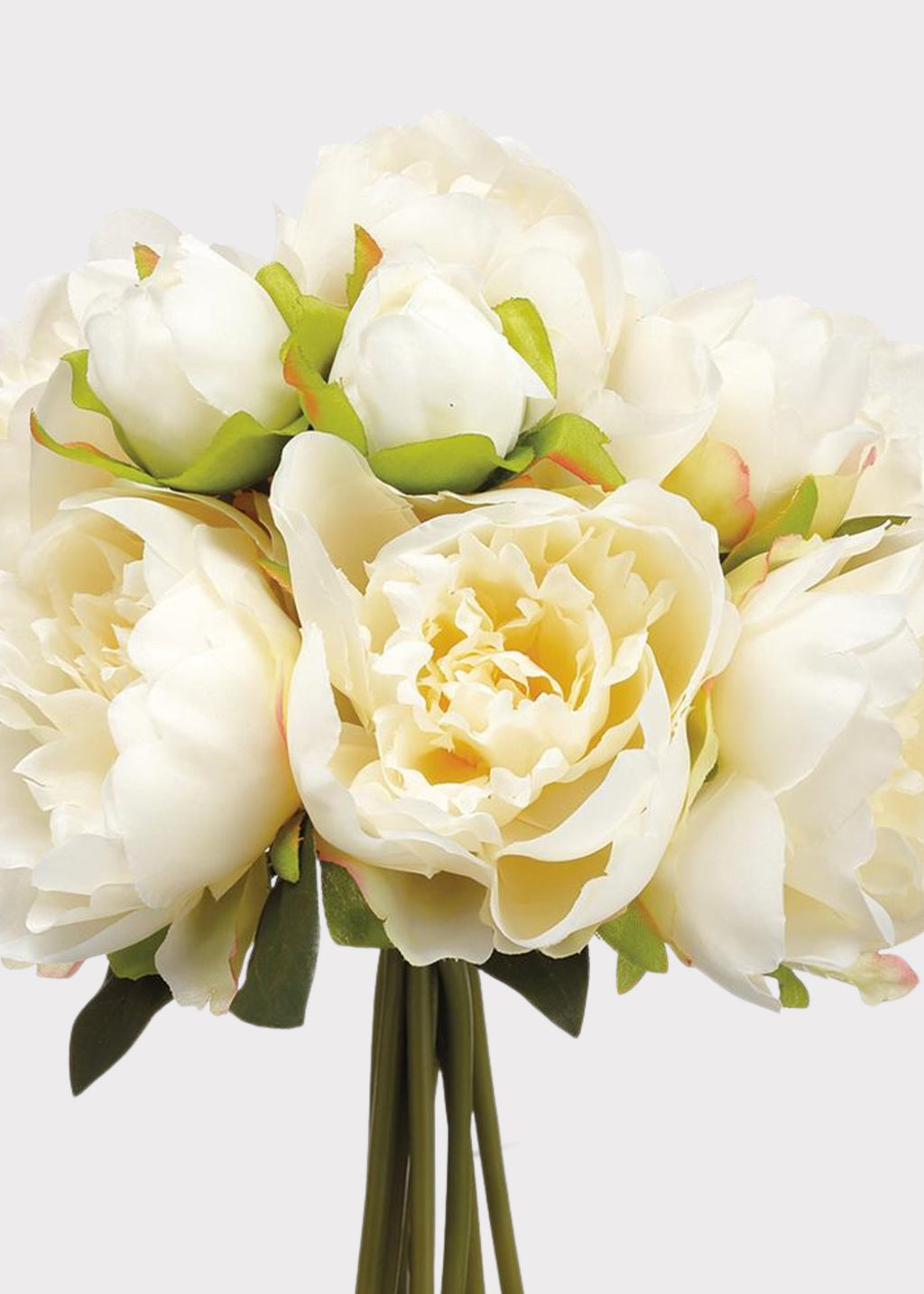 Artificial Peony Flower Bouquet in Cream - 9