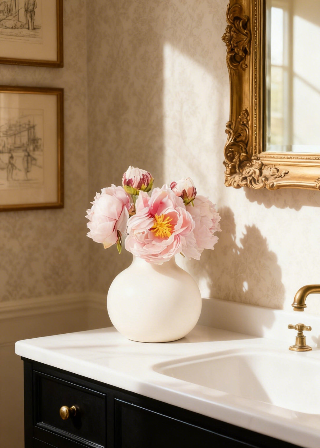 Pink Peony Faux Flower Bundle of Peonies - 21
