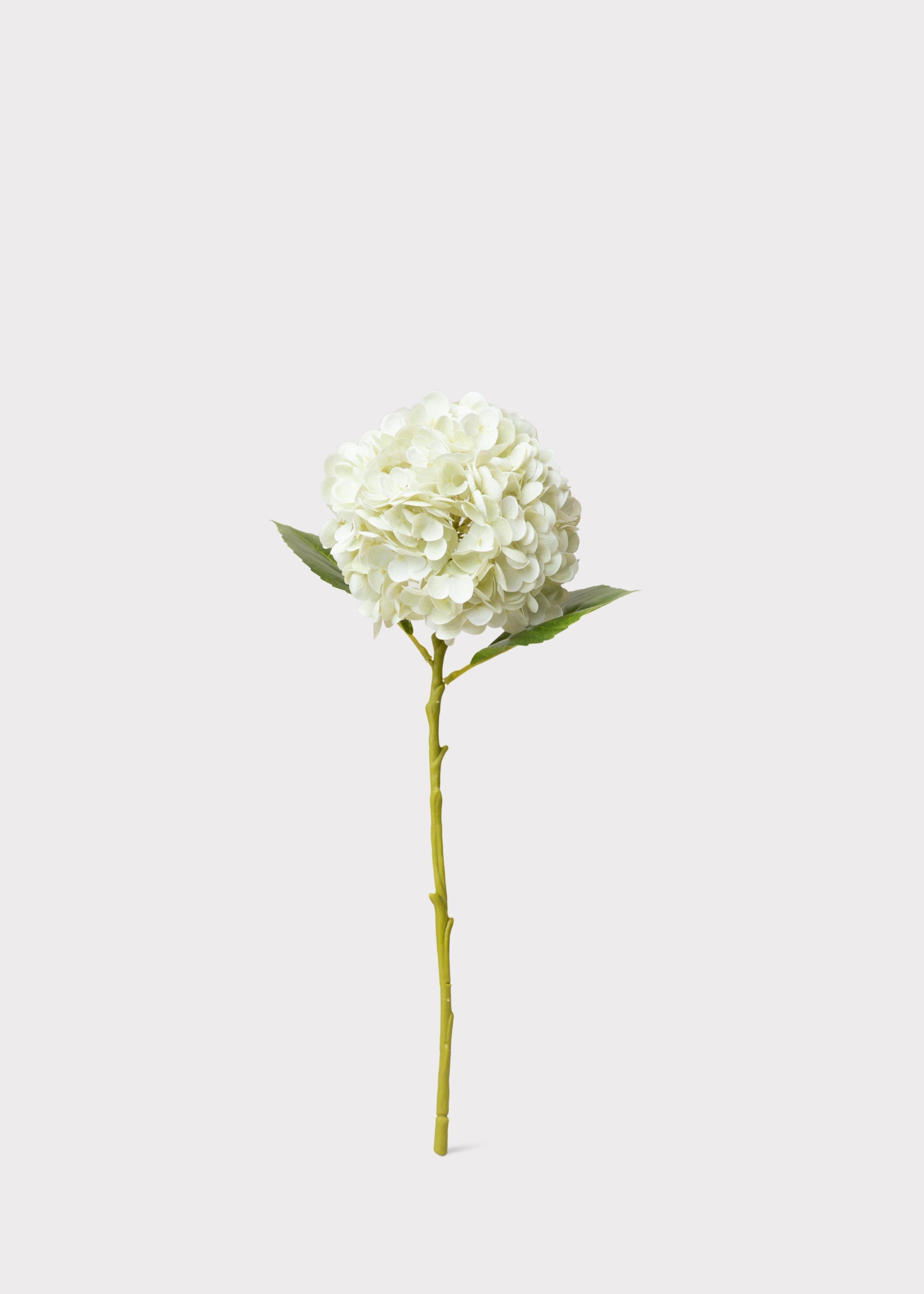 Cream White Hydrangea Real Touch Fake Flower - 18.5