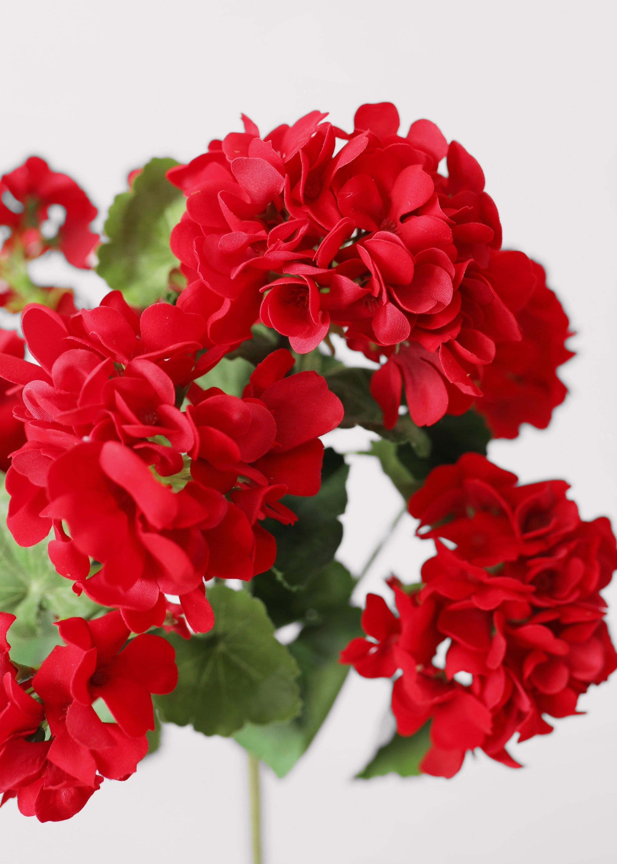 Outdoor Fake Flowers | Water Resistant Outdoor Red Geranium Bush - 18