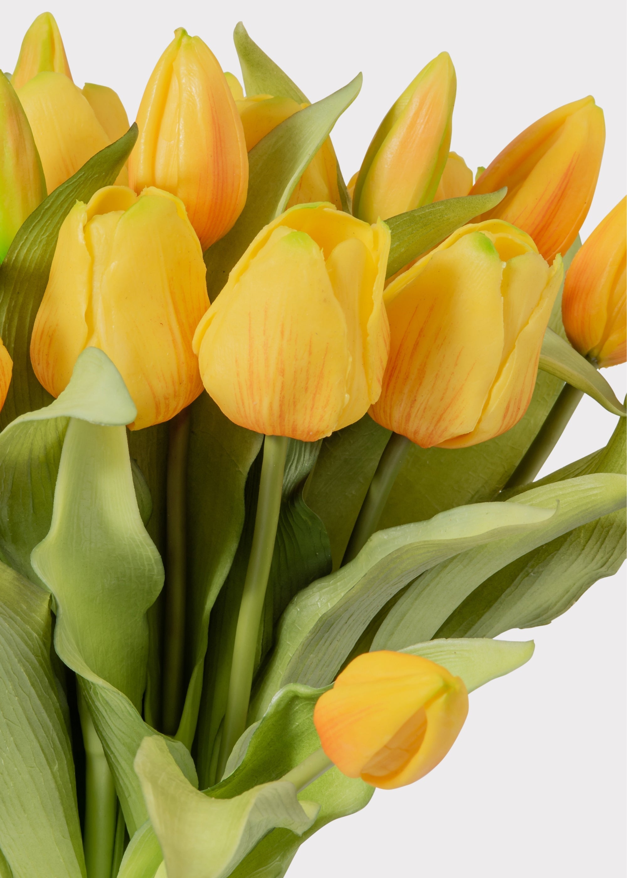 Yellow Tulip Artificial Flower Bouquet - 11.75