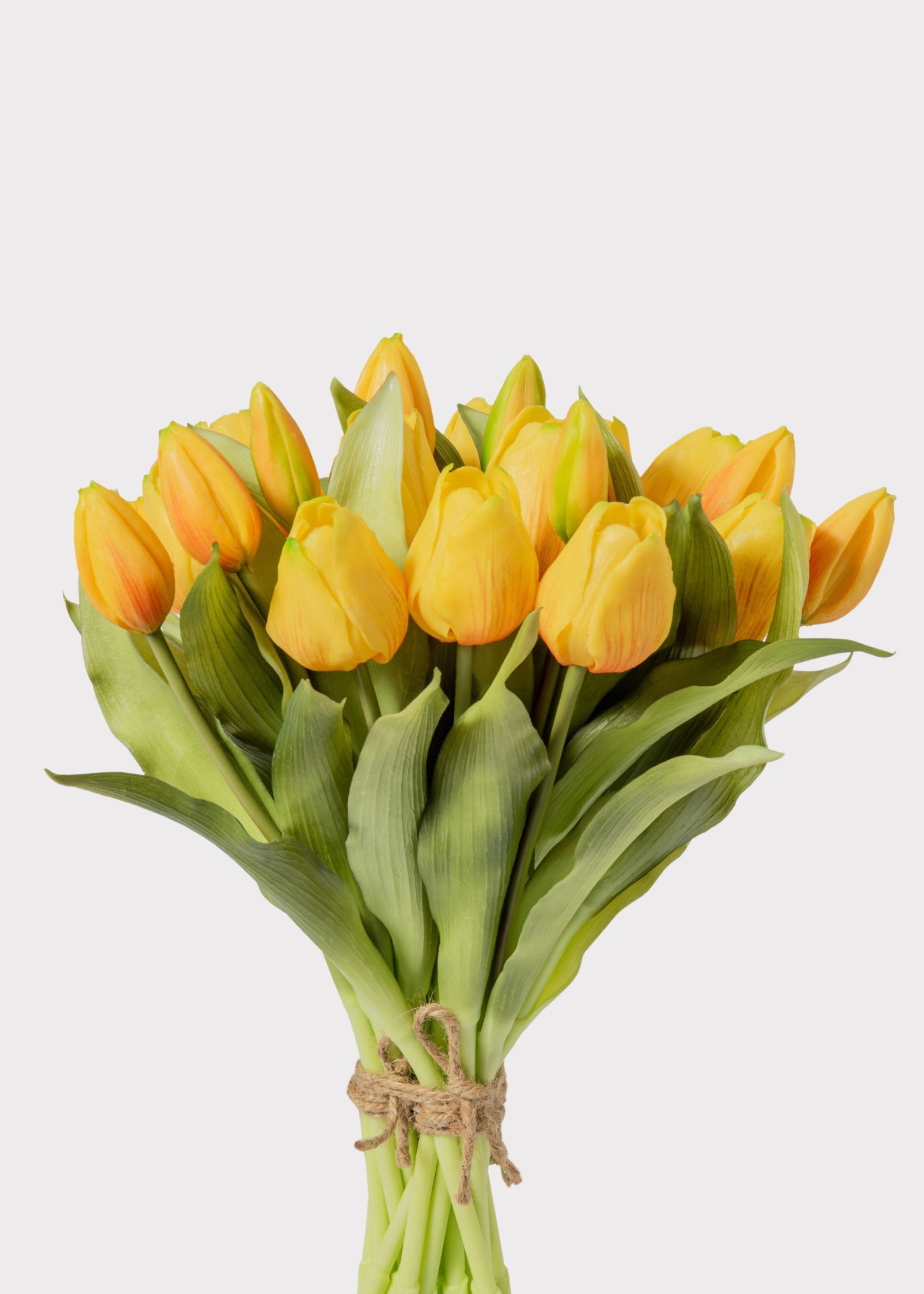 Yellow Tulip Artificial Flower Bouquet - 11.75