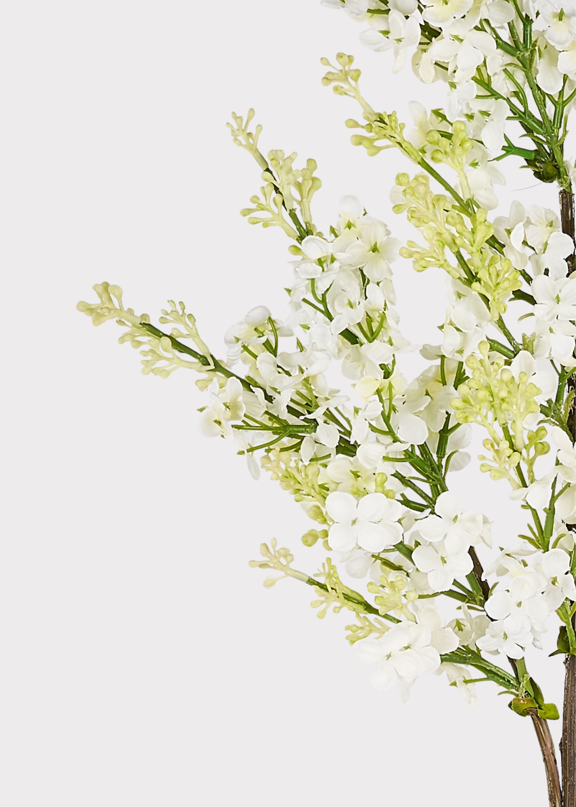Cream Artificial Blooming Lilac Branch - 30