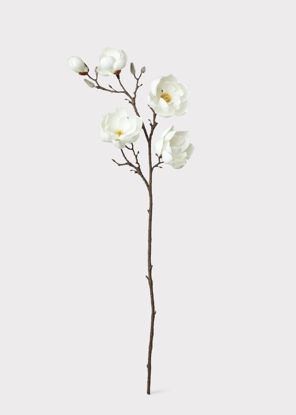 Artificial Magnolia Flower Branch in White - 39
