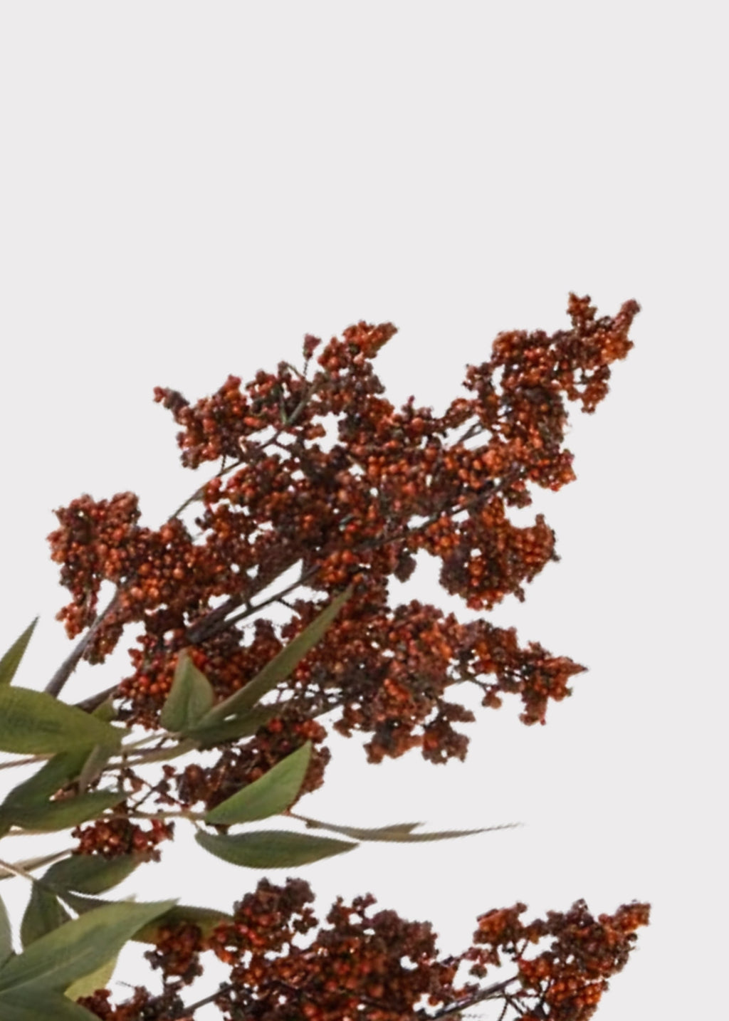Burgundy Fake Hanging Nandina Berry Branch - 45