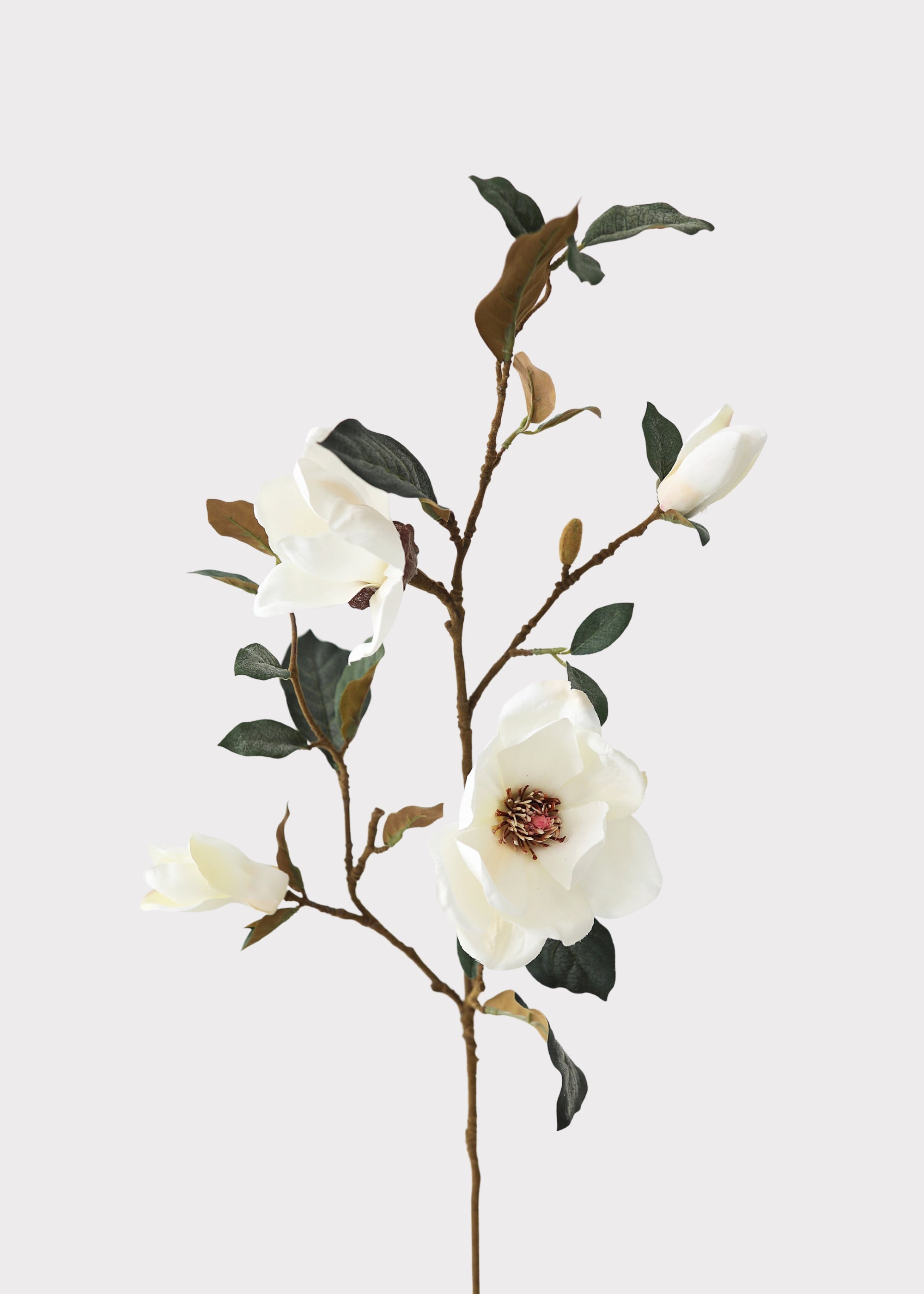 SAVE- Cream Magnolia Fake Flower Branch - 35