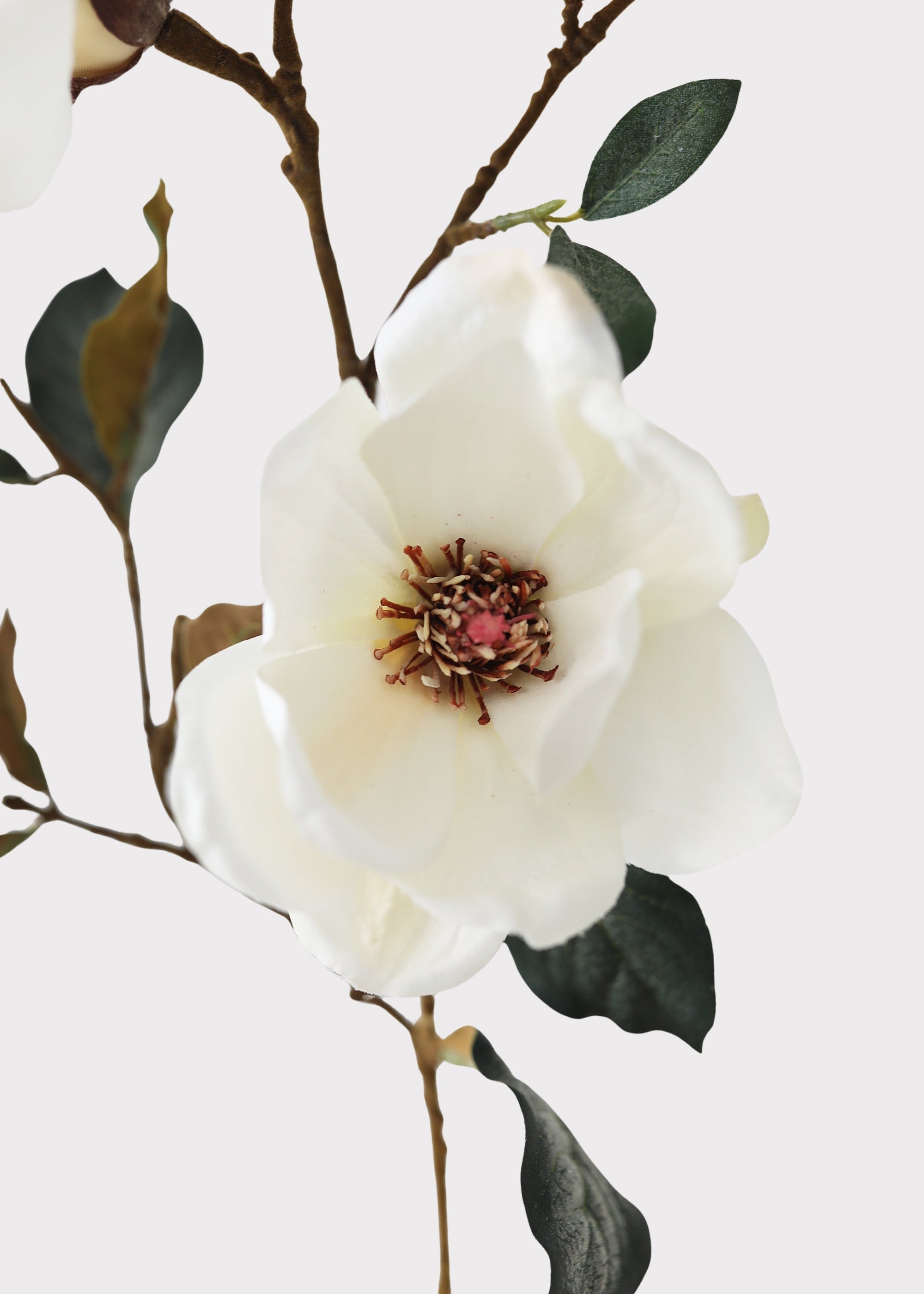 SAVE- Cream Magnolia Fake Flower Branch - 35