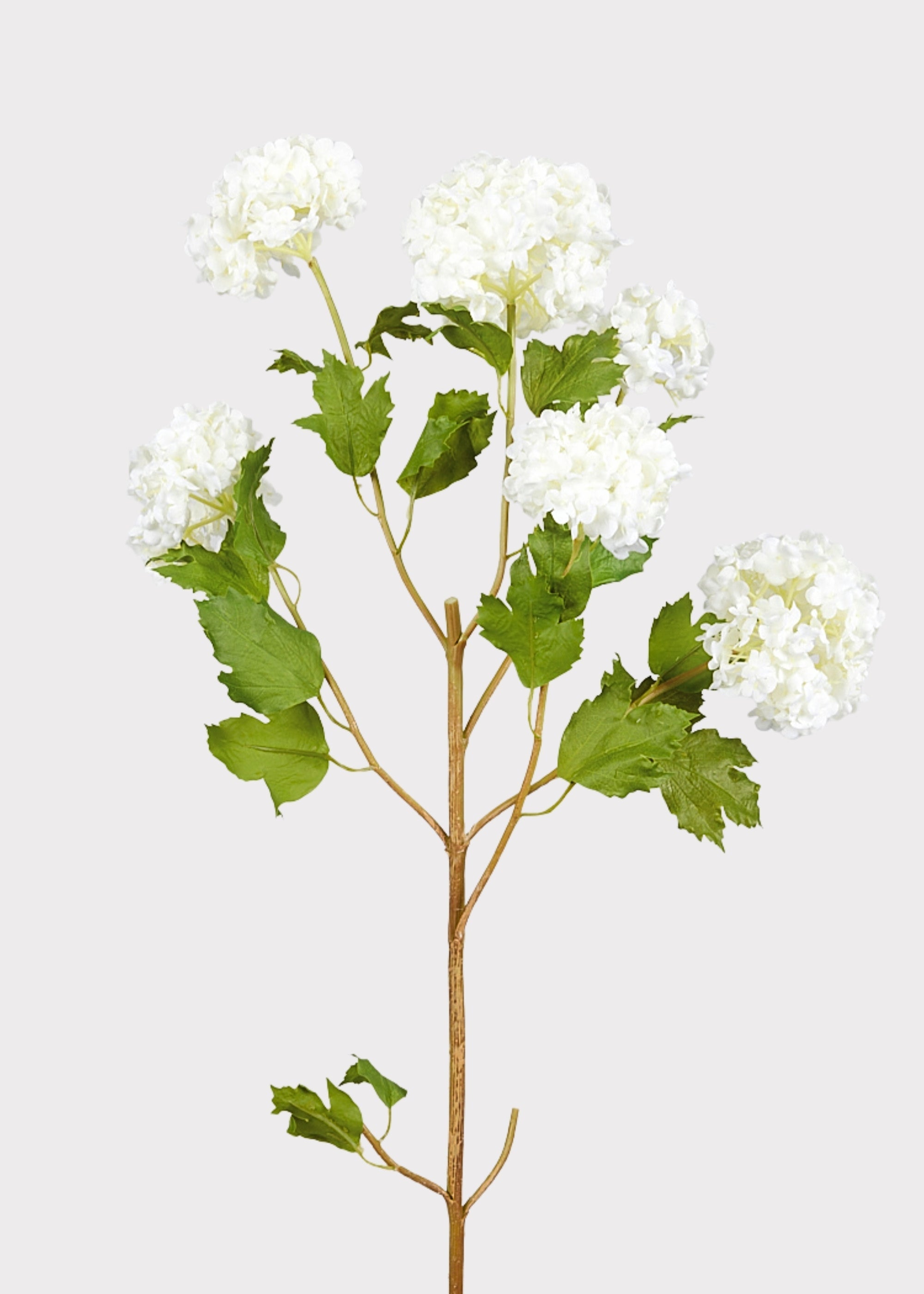 Faux Snowball Hydrangea in Crisp White - 43.5