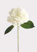 Fake Flowers Real Touch Hydrangea Stem in Talc White  - 18