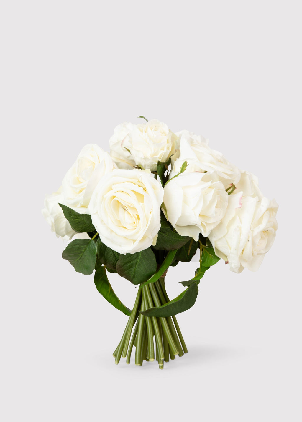 Premium Faux-Ever Rose Bouquet in Cream - 12