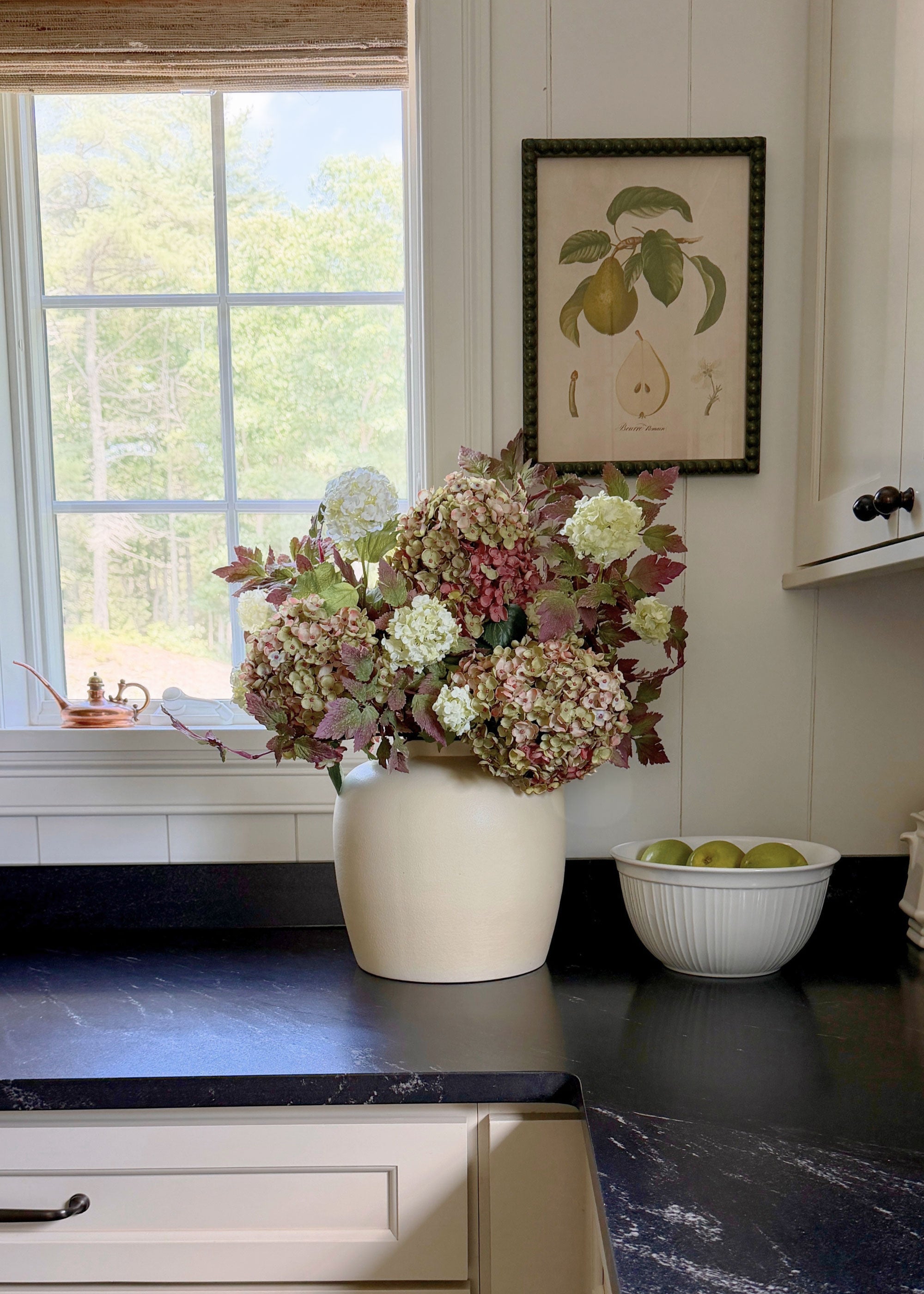 Mauve Green Artificial Hydrangea Flower - 34