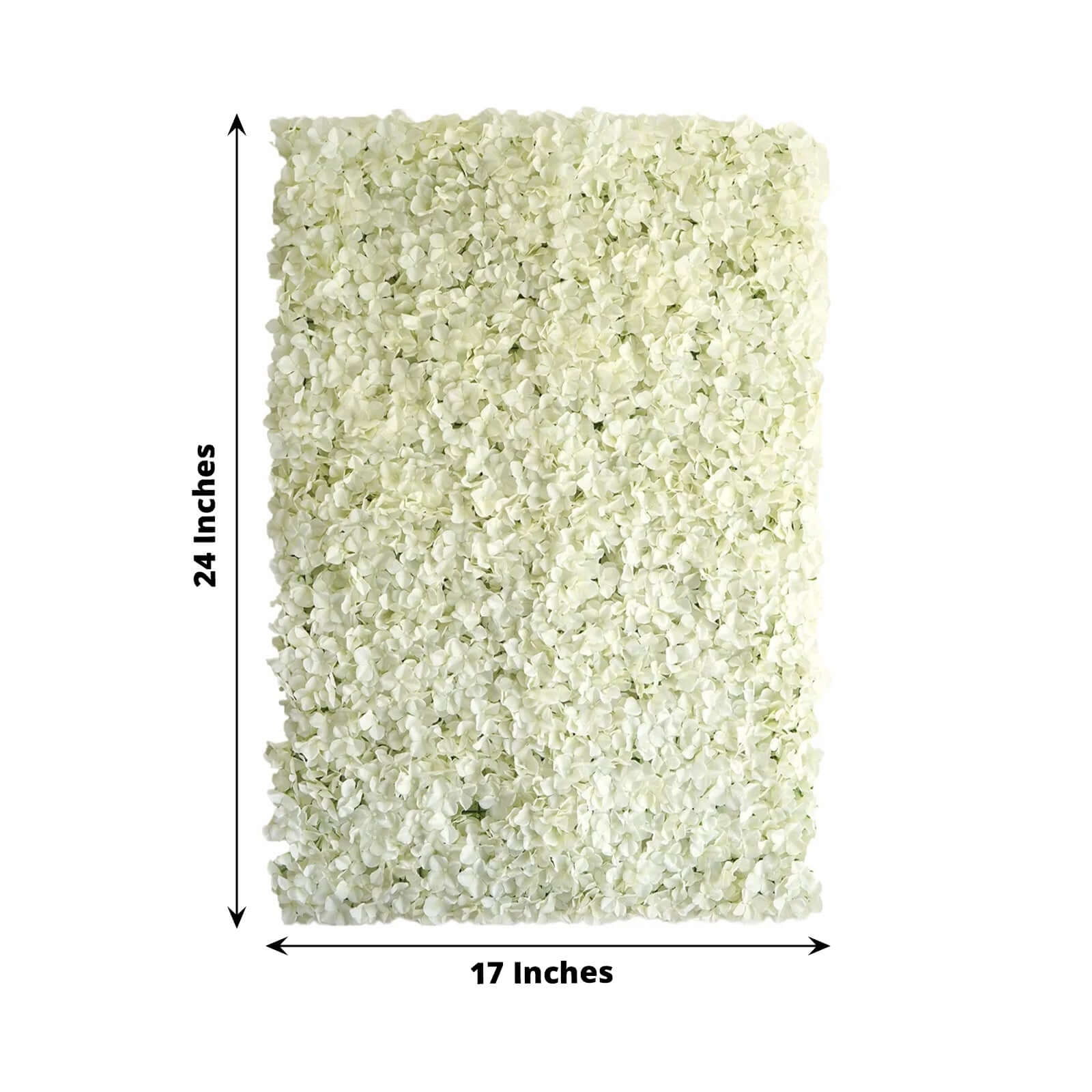 Cream UV Protected Hydrangea Flower Wall Mat Backdrop - 4 Artificial Panels 11 Sq ft.