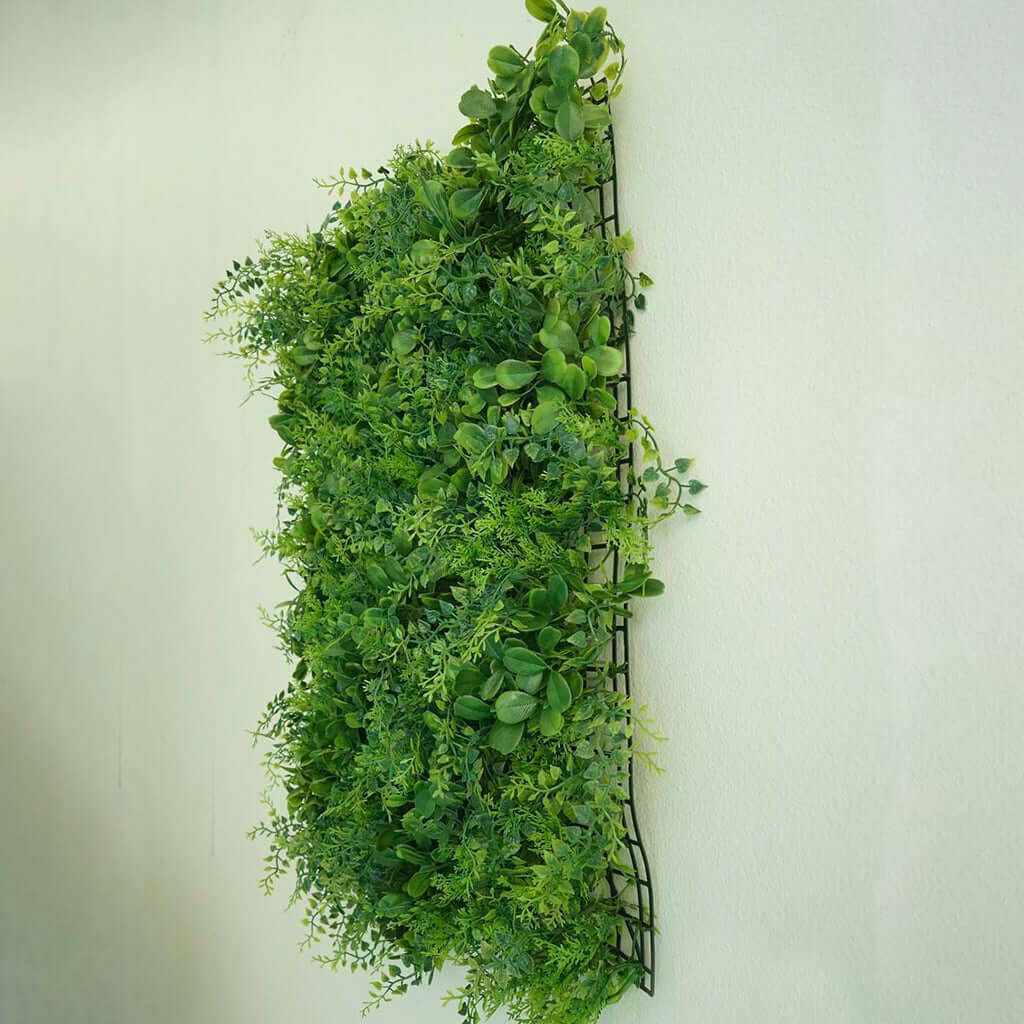 Green Boxwood Hedge Locust and Cypress Garden Wall Backdrop Mat 4 Artificial Panels 11 Sq ft.