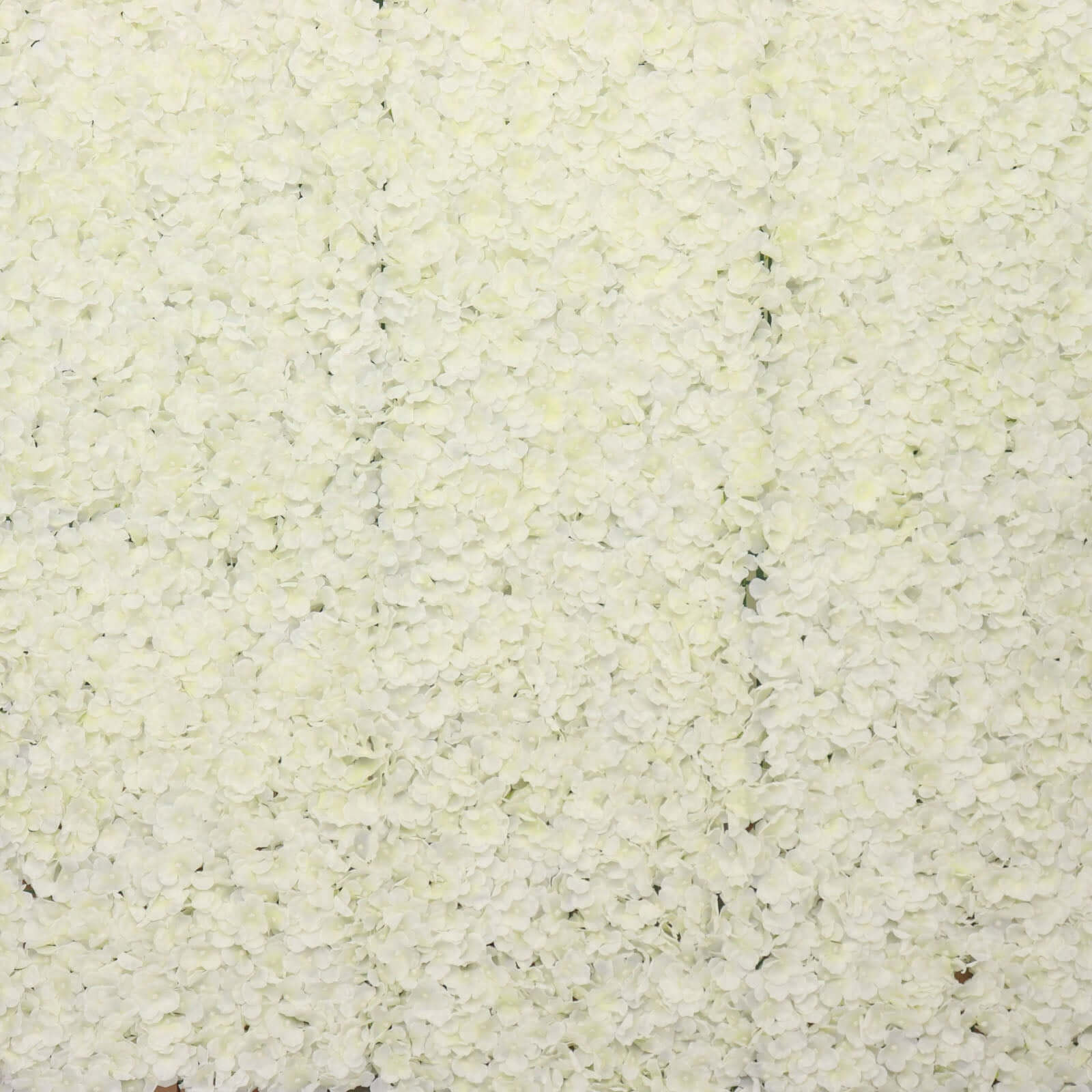 Cream UV Protected Hydrangea Flower Wall Mat Backdrop - 4 Artificial Panels 11 Sq ft.