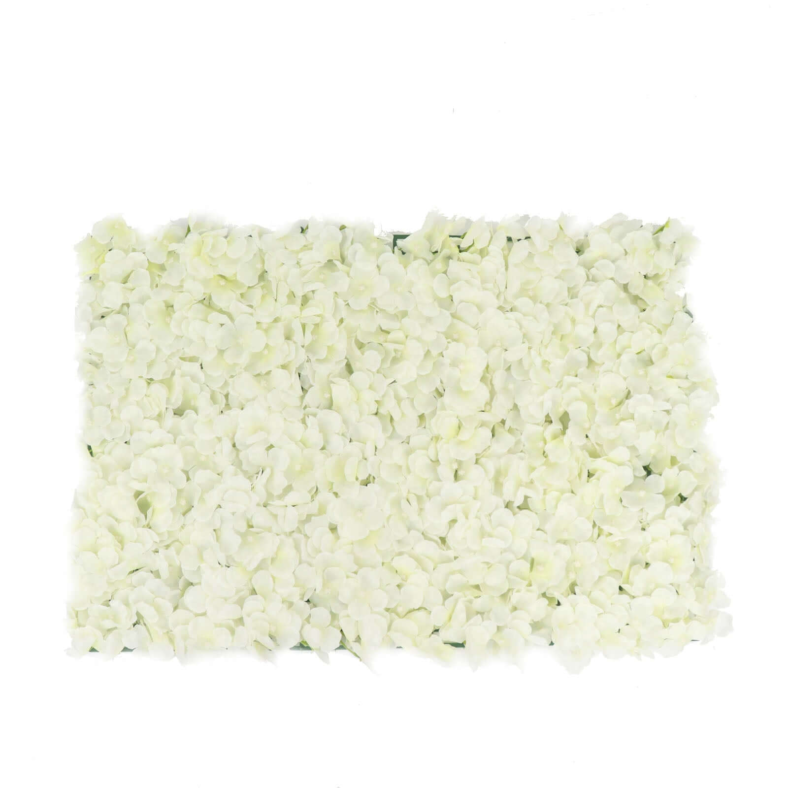 Cream UV Protected Hydrangea Flower Wall Mat Backdrop - 4 Artificial Panels 11 Sq ft.