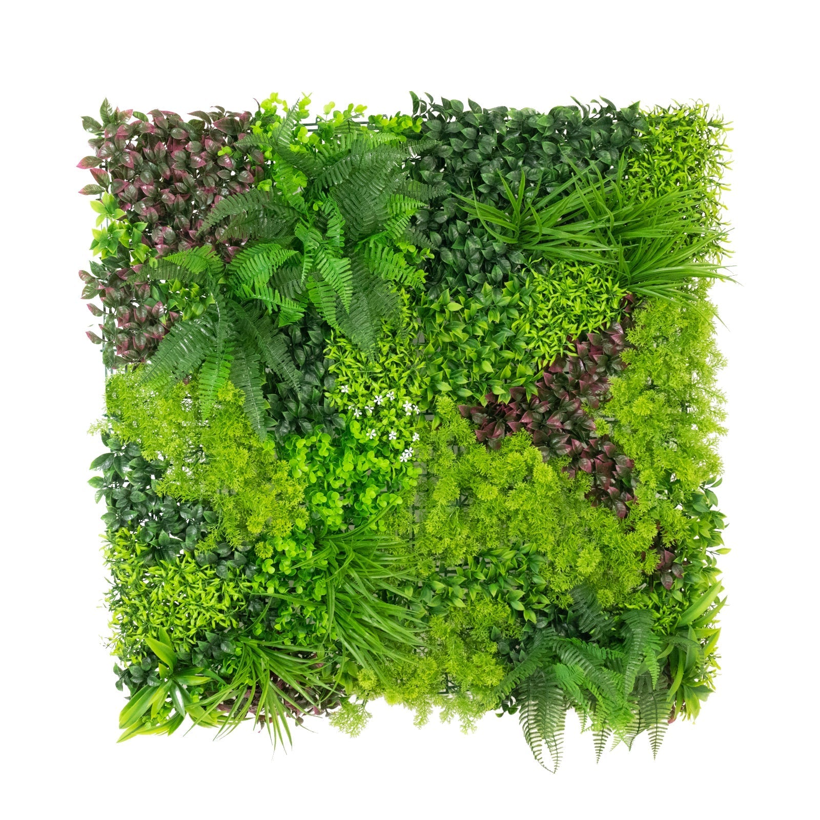 Artificial Grass Wall Panels. 40×40 Greenery Backdrop with Mixed Fern and Ivy Leaves. Outdoor UV-Protected Grass Wall Mat for Events – 2 Panels. Covers 22 Sq. Ft.