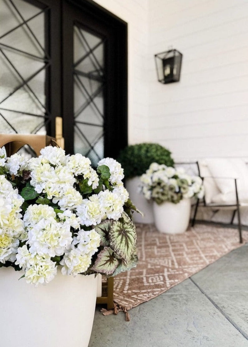 Outdoor Artificial Flowers | Water Resistant Outdoor Geranium Bush - 18